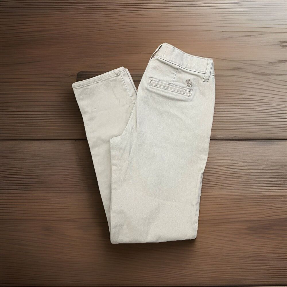 Abercrombie & Fitch Girls 11/12 Slim Khaki Chino Pants School Uniform Casual